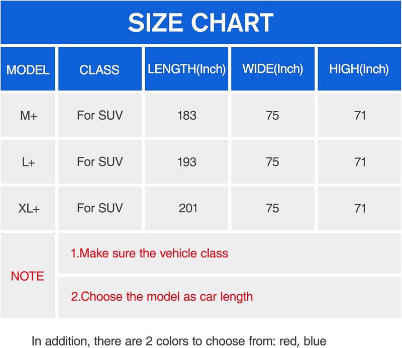 DINGHAO Waterproof Car Cover for SUVs, 6 Layers All Weather Protection (173-183 inch) - Image 2