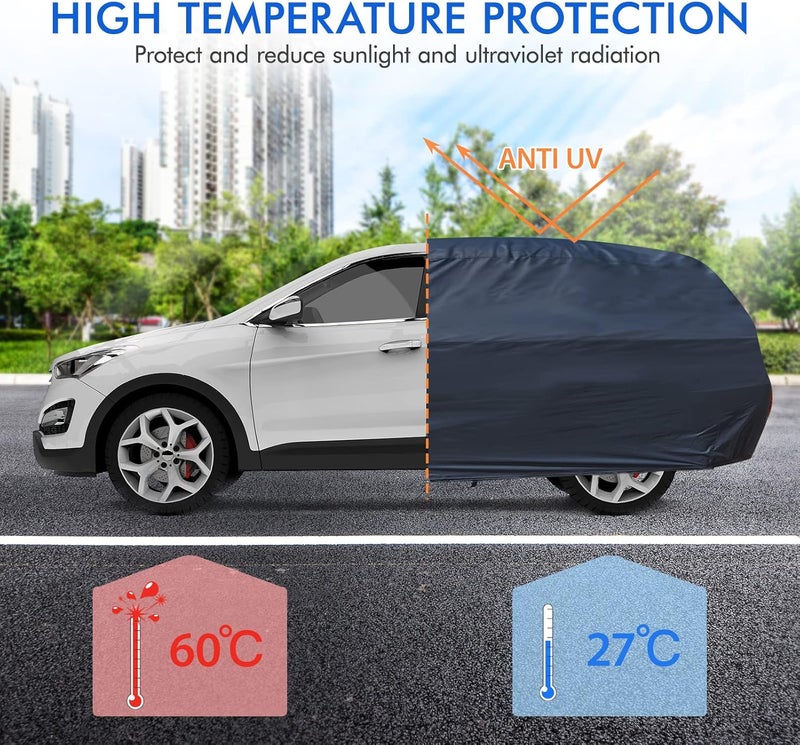 DINGHAO Waterproof Car Cover for SUVs, 6 Layers All Weather Protection (173-183 inch) - Image 4