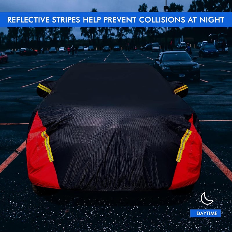 DINGHAO Waterproof Car Cover for SUVs, 6 Layers All Weather Protection (173-183 inch) - Image 5