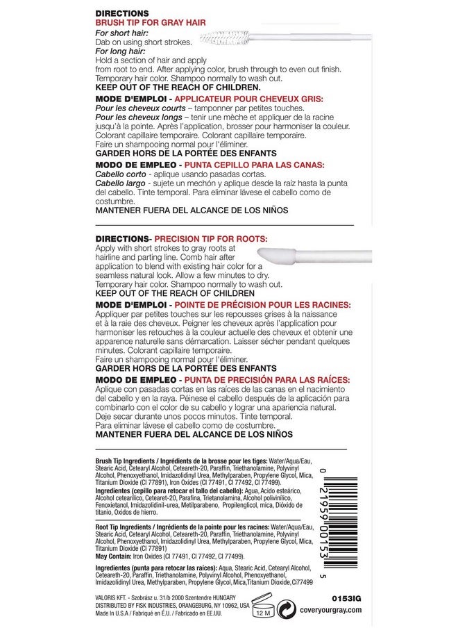 Daggett & Ramsdell Cover Your Gray 2-in-1 Mascara Wand & Sponge Tip Applicator, Black, 0.5 Ounce