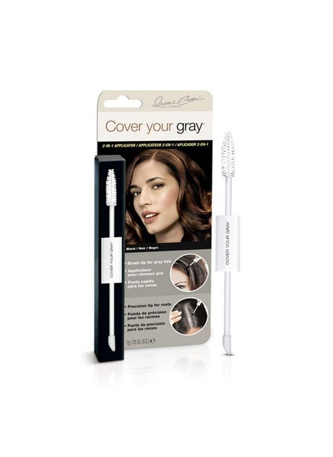 Daggett & Ramsdell Cover Your Gray 2-in-1 Mascara Wand & Sponge Tip Applicator, Black, 0.5 Ounce