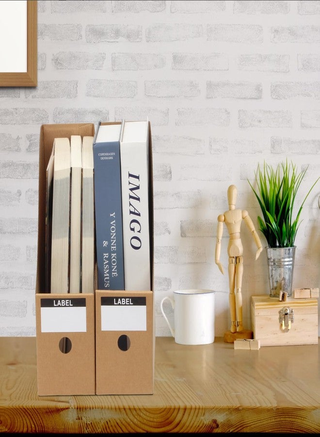 DIICCYO 24 Pcs Cardboard Magazine File Holders Paper Magazine Book Bin Box - Image 2
