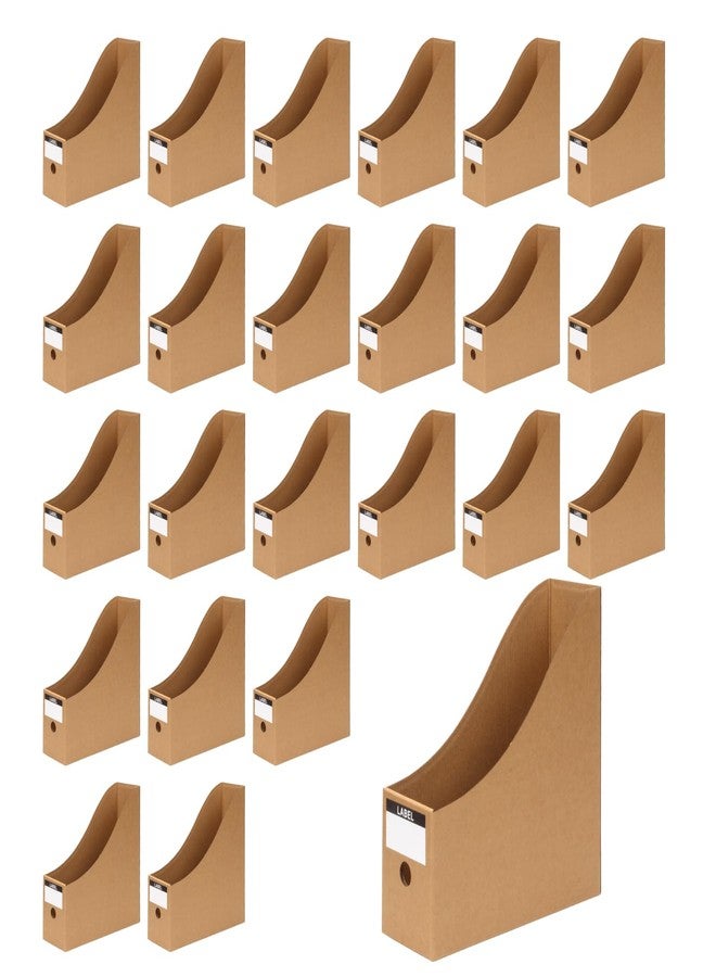 DIICCYO 24 Pcs Cardboard Magazine File Holders Paper Magazine Book Bin Box - Image 1