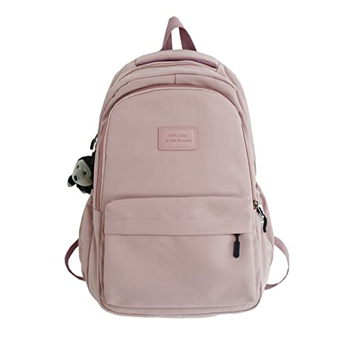 JARKJARD Aesthetic Backpack Cute Backpack for School College Backpack Large Capacity Bookbags for Girls Women Students Casual Travel Daypacks Solid Color(Pink) - Image 5