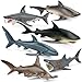 THINKBAY 6PCS 57 Realistic Shark Figurines Toy for Toddlers 35 57 Large Ocean Animal Bath Toys for Kids Ages 48 Sharks Cake Toppers Birthday Party Favors Gifts for Boys Girls - Image 2