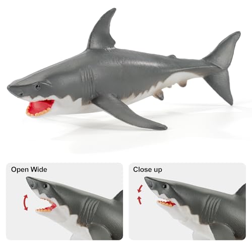 THINKBAY 6PCS 57 Realistic Shark Figurines Toy for Toddlers 35 57 Large Ocean Animal Bath Toys for Kids Ages 48 Sharks Cake Toppers Birthday Party Favors Gifts for Boys Girls - Image 5