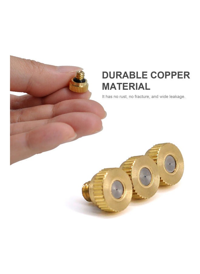 Outdoor Water Misting Fan Kit with Five Brass Nozzles Black/Golden - Image 2