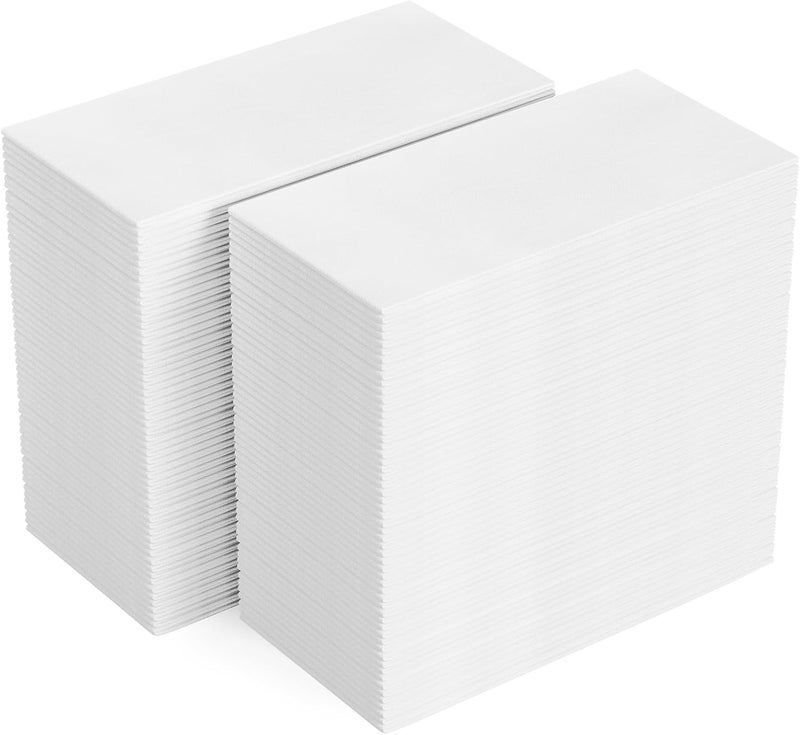 FOCUSLINE 200 Disposable Bathroom Napkins, Linen-Feel Paper Guest Towels, Soft and Absorbent Paper Hand Towels Party Napkins for Bathroom, Kitchen, Dinner, or Event, White, 12" x 17" - Image 1