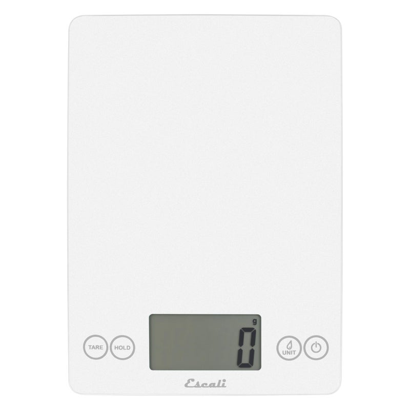 Escali Arti Digital Food Scale MultiFunctional Kitchen Appliance Precise Weight Measuring and Portion Control Baking and Cooking Made Simple Tempered Glass Frost White