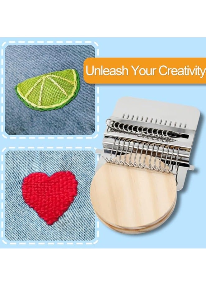 general Mini loom, Speedweve type knitting tool, shading tool set for beginners for knitting and repairing jeans, socks, gloves and clothes (14 hooks) - Image 4