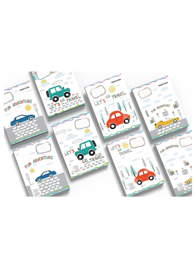 Mintra - Pack of 5 Mintra Stapled Notebook, 5x5 Square 28 Sheets (multicolor, multi shapes) - Image 1