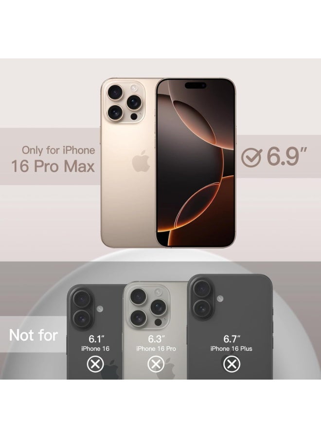 iPhone 16 Pro Max Silicone Case with Grip Strap & Kickstand Soft Design Cover For iPhone 16 Pro Max Vertical & Horizontal Stand Full Camera Protection Case For iPhone 16 Pro Max 6.9-inch - Image 2