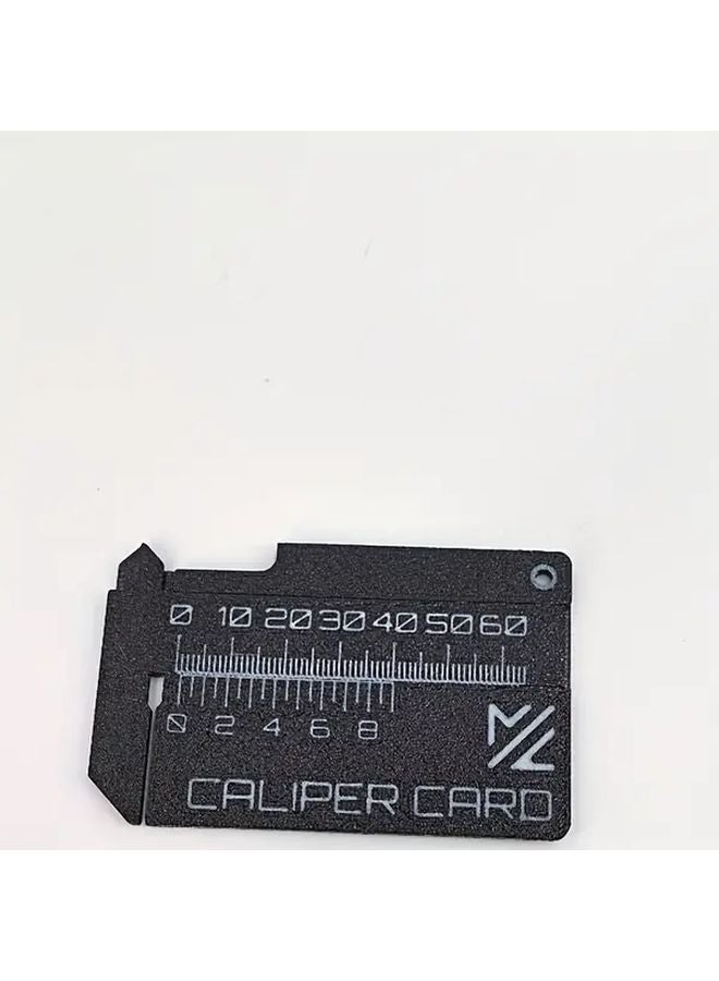 Black 3D Printed Vernier Caliper Card Keychain Mini Ruler For Engineering Students - Image 1