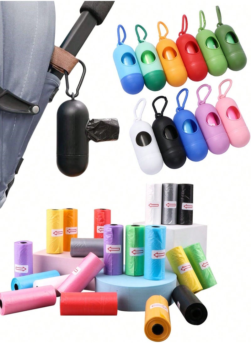 Generic Stroller Hanging Garbage Bag Dispenser with 3 Rolls of Trash Bags – Durable and Compact Diaper Trash Bag Holder | Leak-Proof Disposable Bags | Perfect for Diapers, Pet Waste, Travel, and Daily Use | Includes 3 Rolls  - Image 2