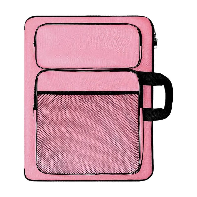 TreochtFUN Art Portfolio kids, Drawing Supply Bag 15x18 In For Children Lesson,Artwork Case Storage Sketchbook,Drawing Pencil,Artist Set. (Pink) - Image 1