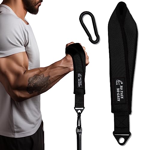 Lights Mountain Arm Wrestling Training Strap Belt Hand Grip Arm Finger Forearm Exerciser Strengthener for Cable Machine and Free Weight - Image 1