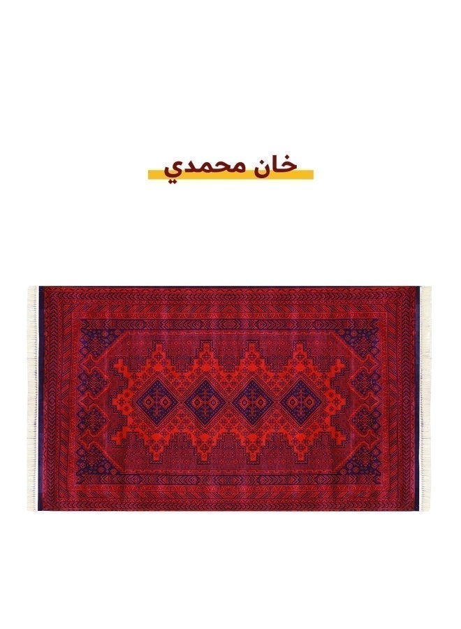 SEGADTY Khan Muhammadi Rug from Segadty, featuring a luxurious Afghan traditional design for majlis seating, living rooms, and home décor, in a red color and a 160×230 cm size.Khan Mohammadi Carpet 160×230 cm – Luxurious Afghan Heritage Rug for Majlis Seating, Living Rooms & Home Décor, Red - Image 3
