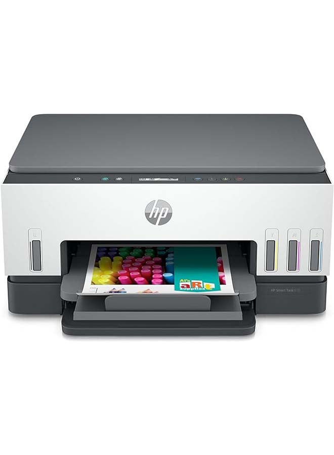 HP Smart Tank 670 All-in-One Printer, Print, Scan, Copy, Wireless, Scan to PDF, Fast two-sided printing, Up to 18,000 black or 8,000 color pages [6UU48A] Grey - Image 1