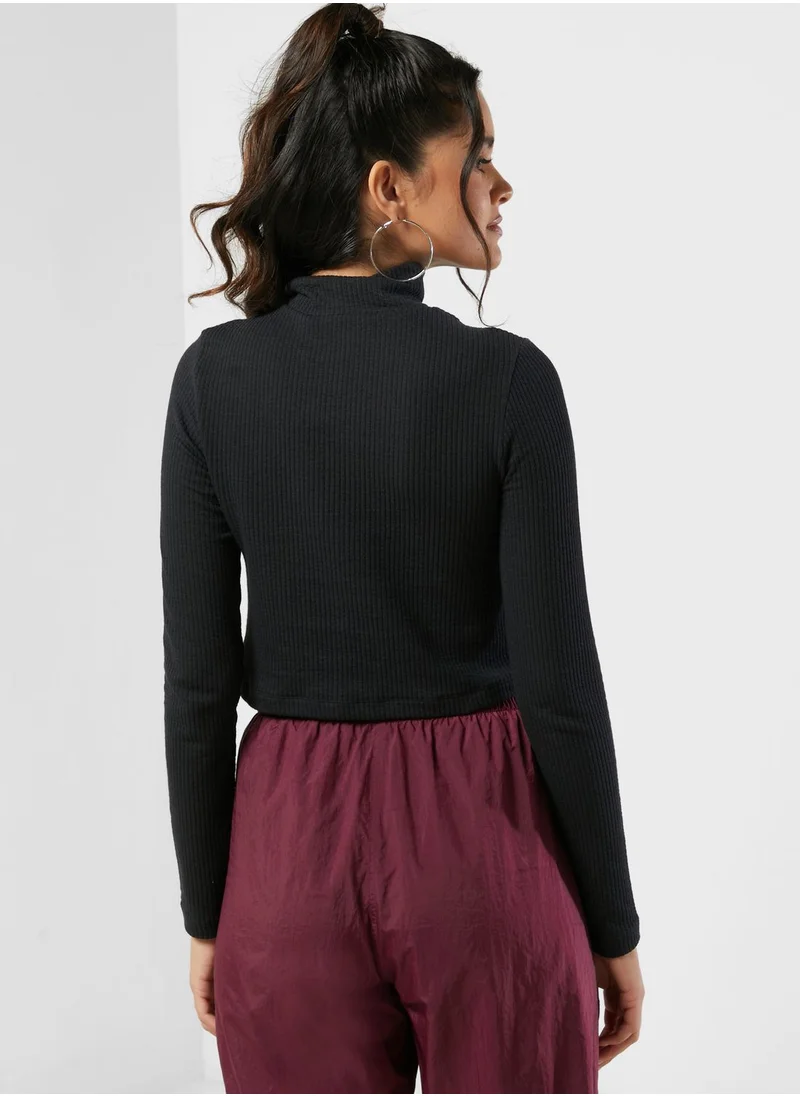 adidas Originals Cropped Rib Long Sleeves T-Shirt