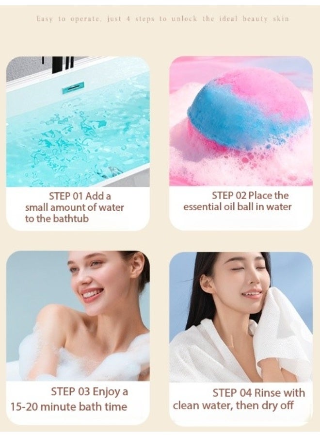 SKT Shiketro 【12 Natural Fragrances】Handmade Essential Oil Bath Ball Gift Set｜Natural Plant Extracts + Himalayan Salt Bath Ball Set - Image 5