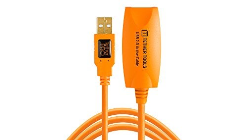 Tether Tools TetherPro USB 2.0 to USB Female Active Extension Cable Cable | for Fast Transfer Between Camera and Computer | High Visibility Orange | 16 Feet (5 m) - Image 1