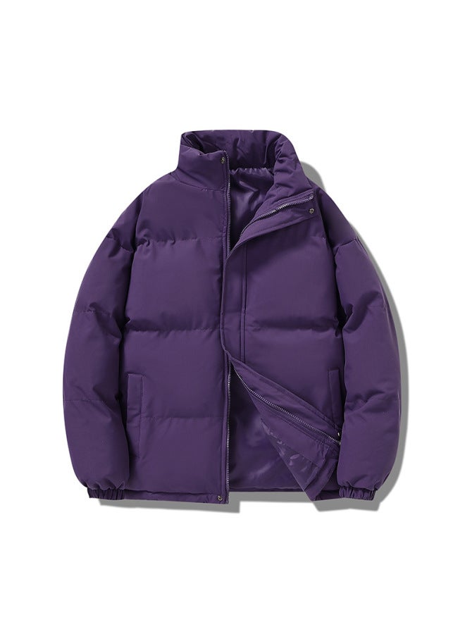 Winter Cotton-padded Clothes Men's Vertical Collar Bread Suit Casual Loose Warm-keeping Cotton-padded Coat Men's Thickened Cotton-padded Coat Couple's Youth Coat Trendy