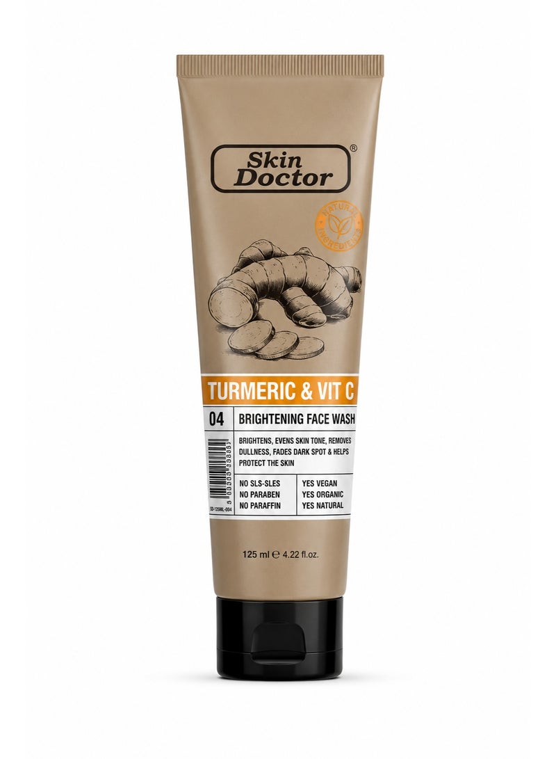 Skin Doctor Turmeric & Vitamin C Brightening Face Wash, 125ml - Image 1