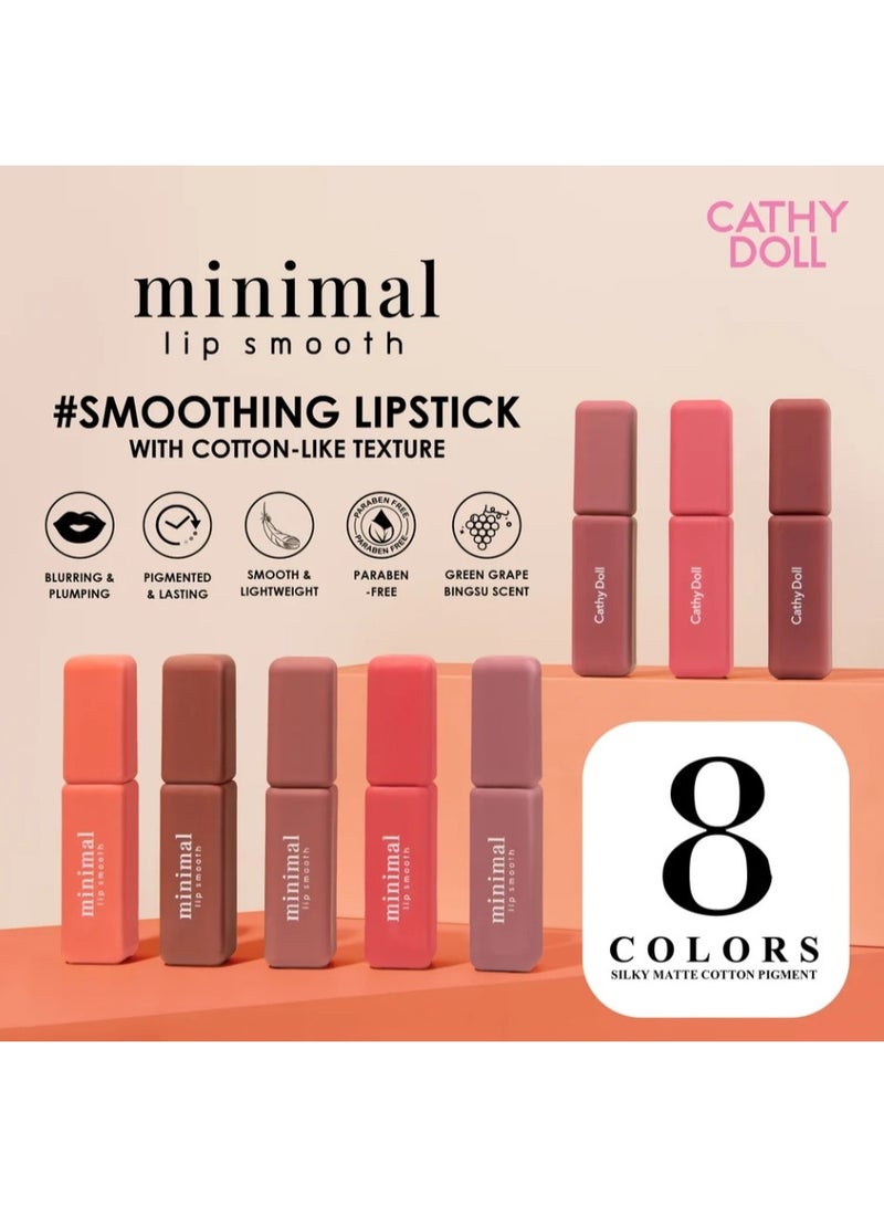 Cathy Doll Minimal Lip Smooth Lipstick 01 Peach Vibe, 27g –  Smooth & Moisturizing Lip Color - Image 5