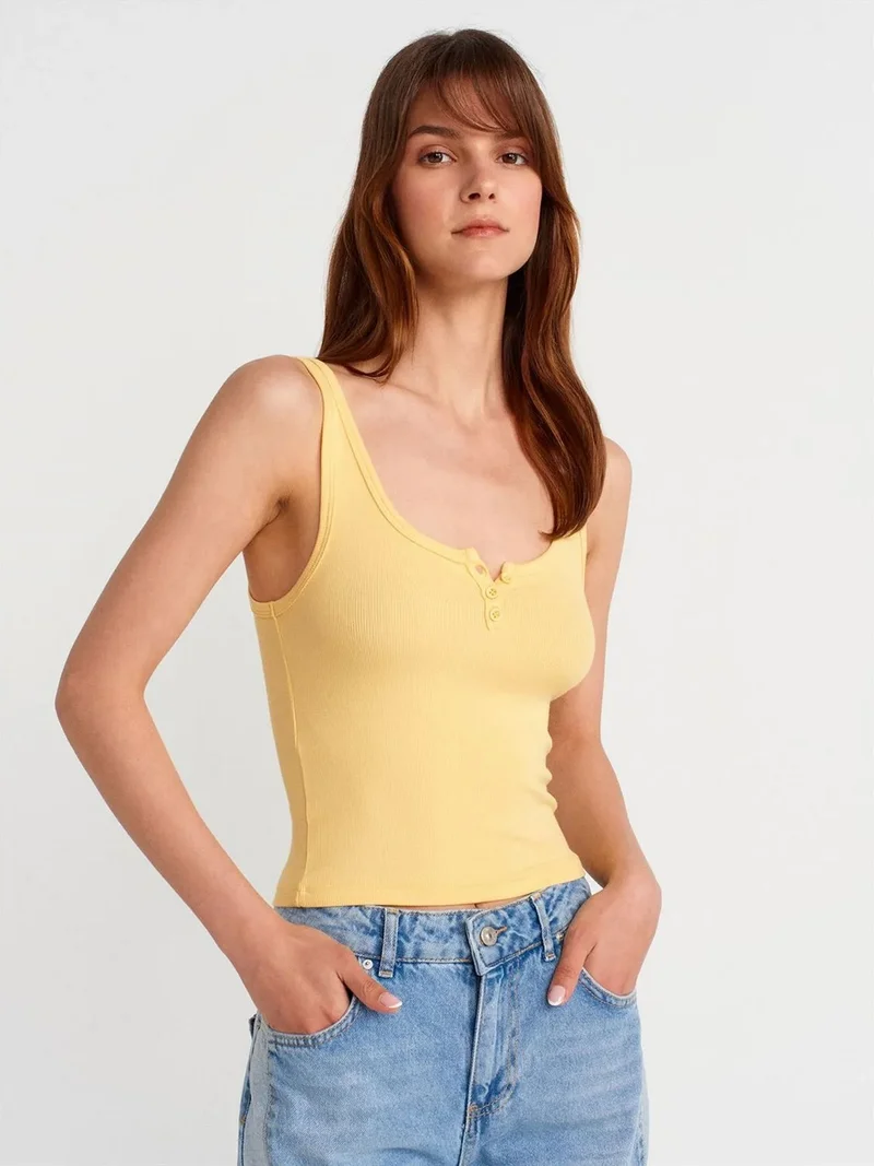 ديلفين DILVIN Slim Fit Crop Cami Blouse