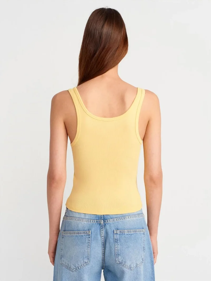 ديلفين DILVIN Slim Fit Crop Cami Blouse
