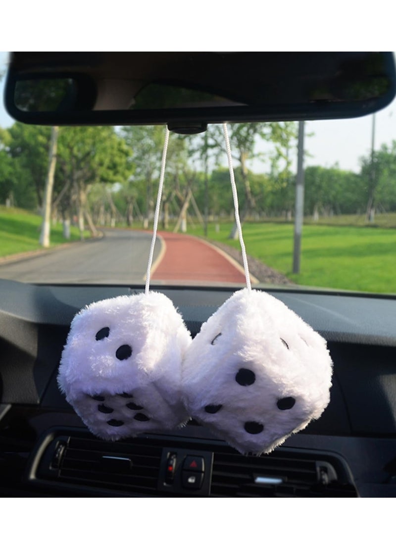 6 سم زهرية سيارة معلقة مرآة سيارة زهرية داخلية معلق نردات فخمة للسيارة زوج من المعلقات الزوجية لتزيين داخل السيارة باللون الوردي - Image 5