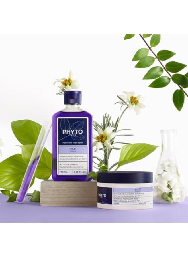 Phyto Purple Repairing Hair Mask for Blonde Highlighted Hair - Neutralizes Yellow Tones, Reduce Brassiness & Condition Dry, Damaged Hair|200ml - Image 2