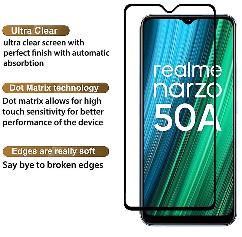 DD SON tempered glass for Vivo, OnePlus, Samsung, Oppo and etc (A-Realme Narzo 50A, 50i) - Image 2