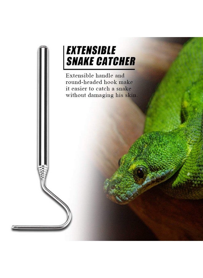 Fdit Snake Reptile Catcher Stainless Steel Extensible Telescoping Capture Hook - Image 2