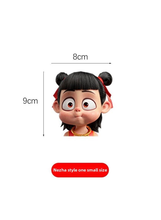 Nezha Devil Boy Sea-making Personality Car Sticker Car Motorcycle Glass Rear Gear Body Trunk Waterproof Sticker Decoration-Color:Nezha Style 1 -Size:Default Items  - Image 1