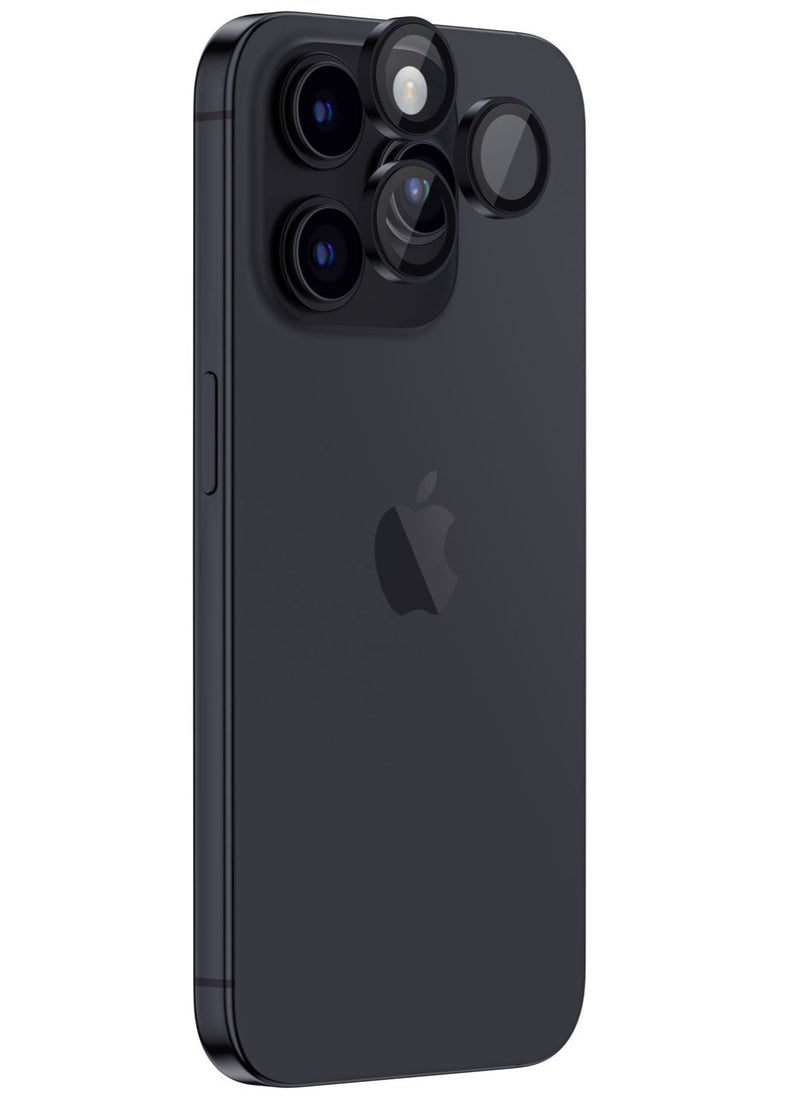 AMAZINGthing Supreme Tempered Glass for iPhone 15 Pro and iPhone 15 Pro MAX Camera Lens Protector Aluminum AR Lens Defender - Black  - Image 5