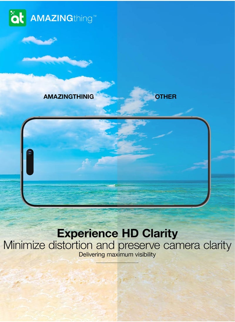 AMAZINGthing Supreme Tempered Glass for iPhone 15 Pro and iPhone 15 Pro MAX Camera Lens Protector Aluminum AR Lens Defender - Black  - Image 2