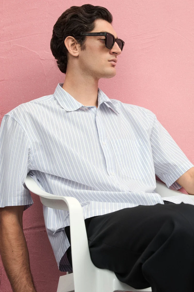 H&M Regular Fit Boxy-style poplin shirt
