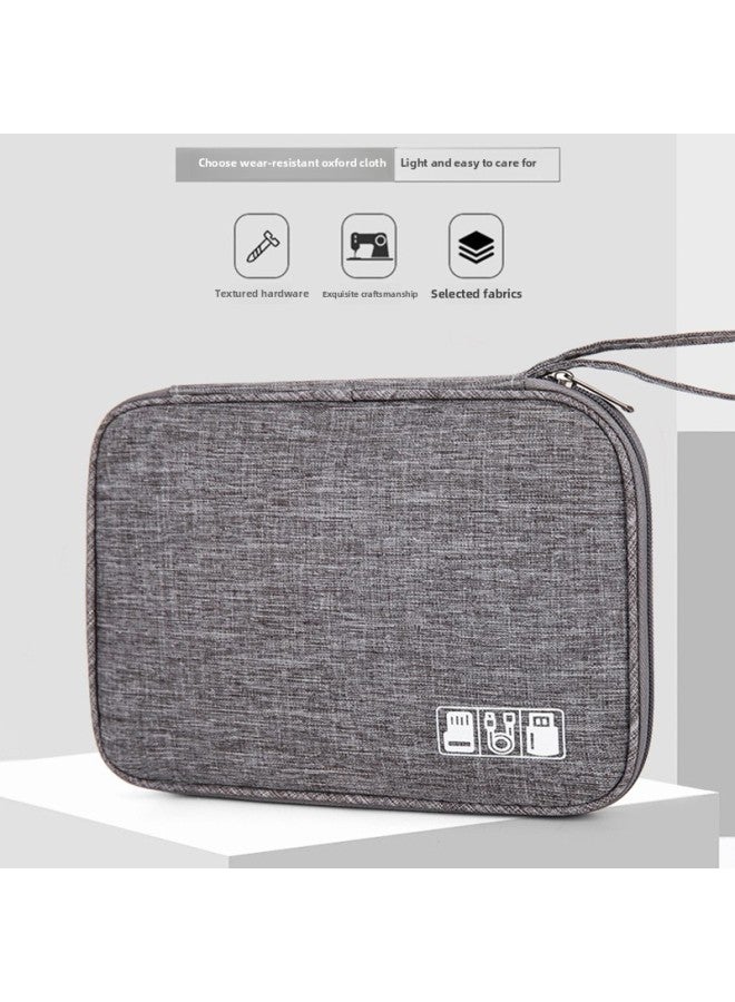 Data Cable Storage Bag Headset Digital Bag Power Charger U Disk Multi-functional Travel Portable Storage Bag-Color:Purple  - Image 2