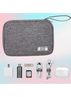 Generic Data Cable Storage Bag Headset Digital Bag Power Charger U Disk Multi-functional Travel Portable Storage Bag-Color:Purple  - Image 3