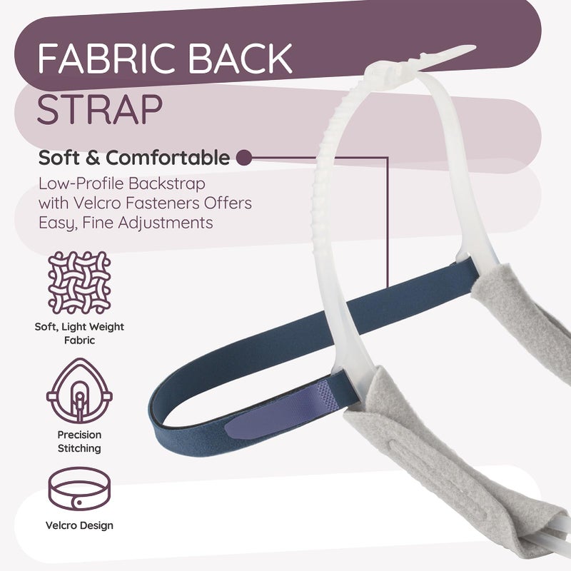 Ximoon FX CPAP Headgear Strap Compatible with Resmed Swift FX Nasal Pillows CPAP Mask- Adjustable Headgear C Pap Replacement Supplies Part for Swift FX - Image 4