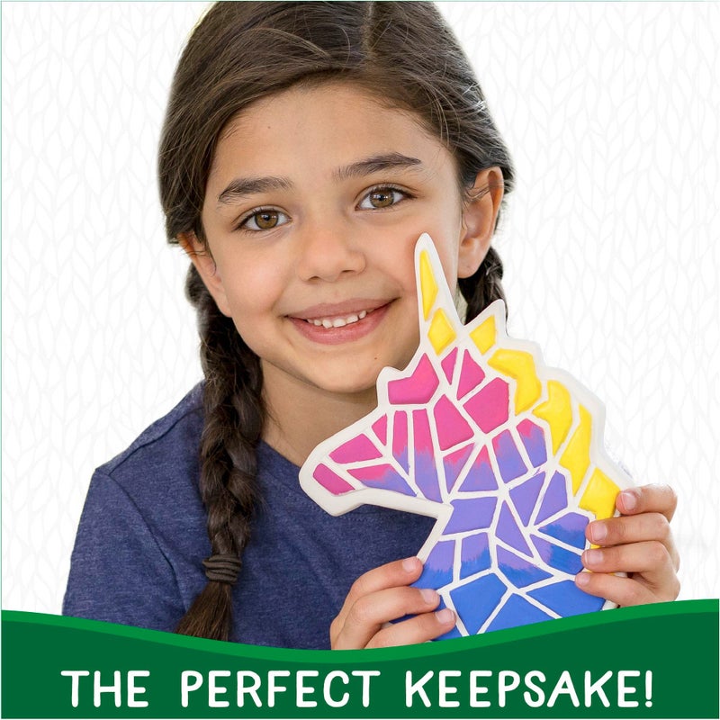 Creative Roots Mosaic Unicorn Stepping Stone, Includes 7-Inch Ceramic Stone & 6 Vibrant Paints, DIY Garden Stepping Stone Kit for Kids Ages 6+ - Image 4