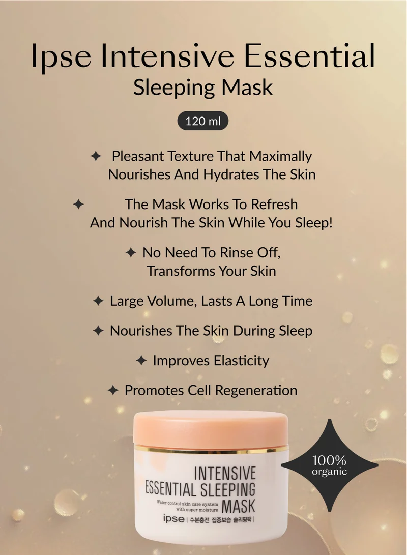 Ipse Premium Korean Face Skin Care Anti Aging Sleeping Mask Overnight -  Anti Wrinkle, Hydrating & Moisturizing Gel - for Dry & Sensitive Skin