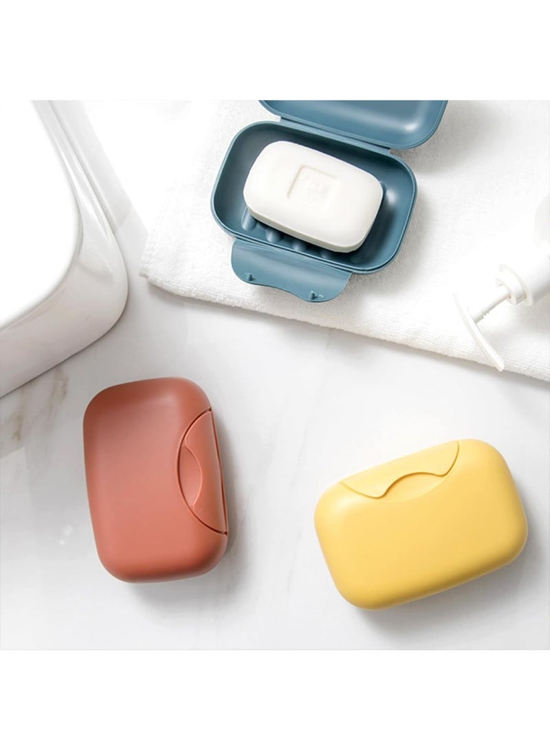 SOLARAE Travel Soap Container, 4 Pack Bar Soap Holder Soap Travel Case, Soap Saver Container with Lid, Portable Bar Soap Box with Cover, for Traveling, Camping, Gym, Hiking (4 Colors) - Image 4