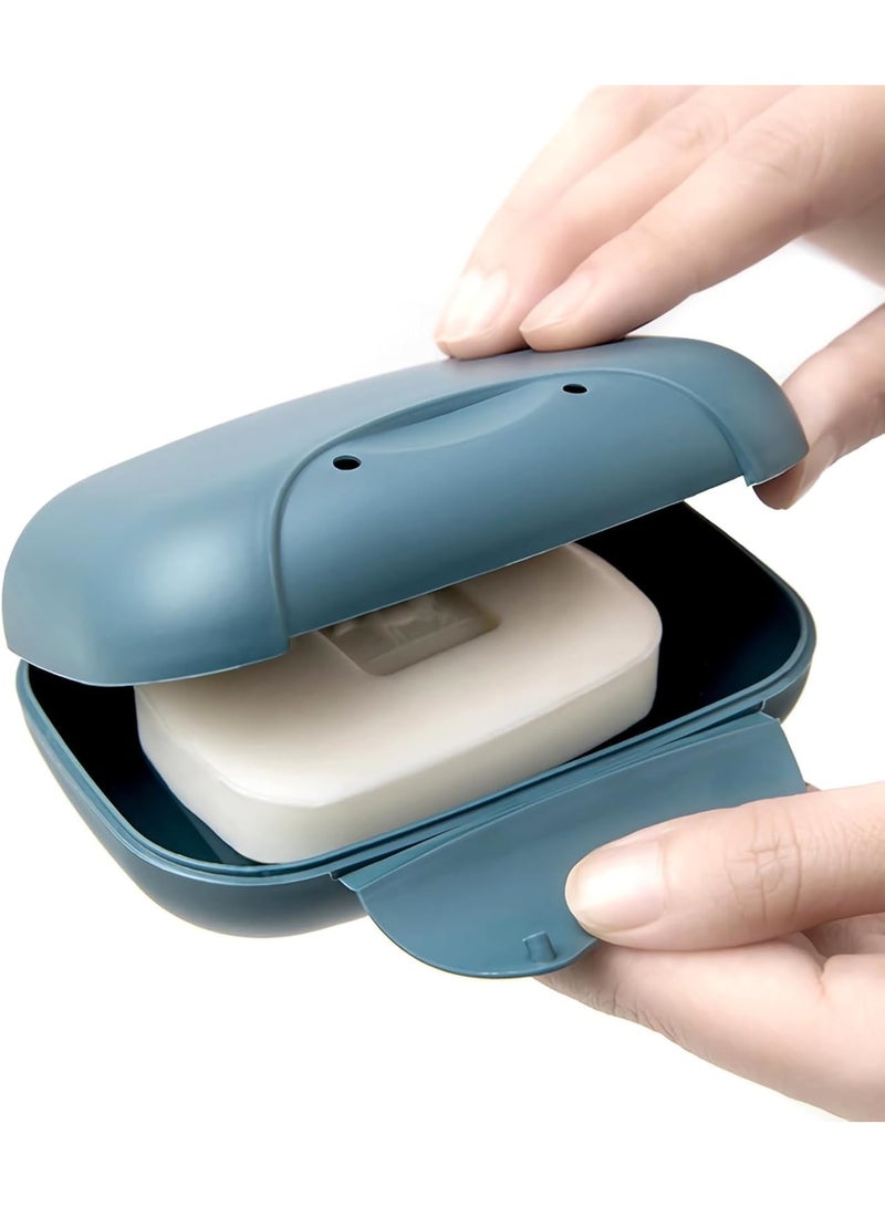 SOLARAE Travel Soap Container, 4 Pack Bar Soap Holder Soap Travel Case, Soap Saver Container with Lid, Portable Bar Soap Box with Cover, for Traveling, Camping, Gym, Hiking (4 Colors) - Image 3