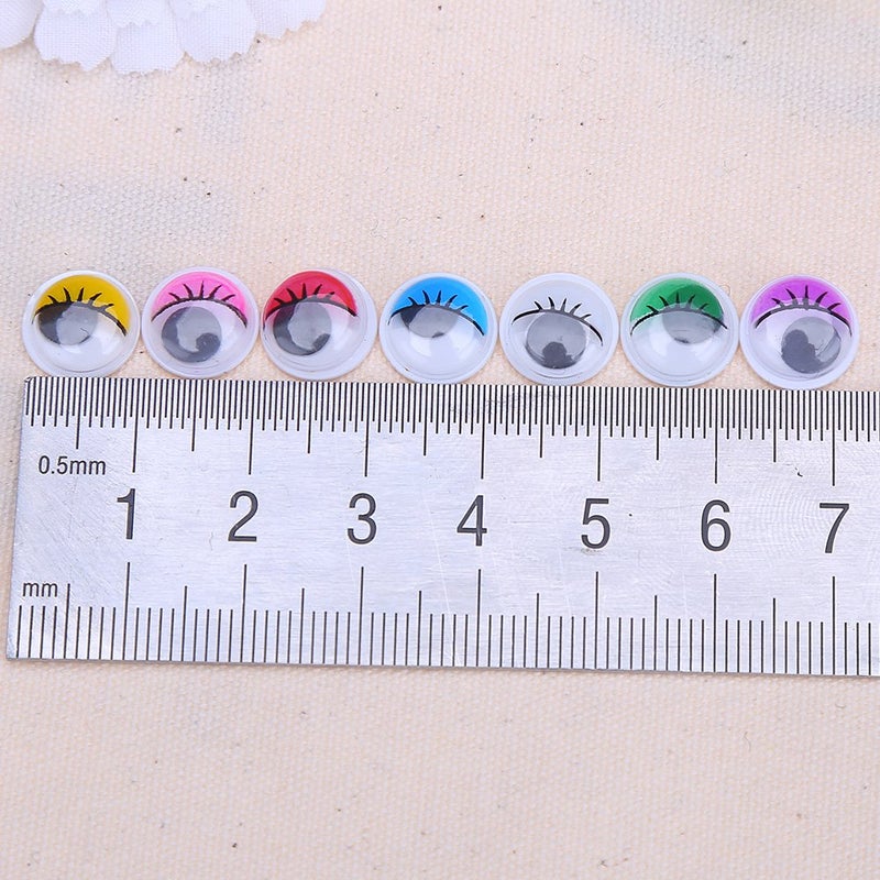 DECORA 240pcs 10mm Colors Wiggly Googly Eyes with Eyelash with Self-Adhesive DIY Scrapbooking Crafts - Image 5