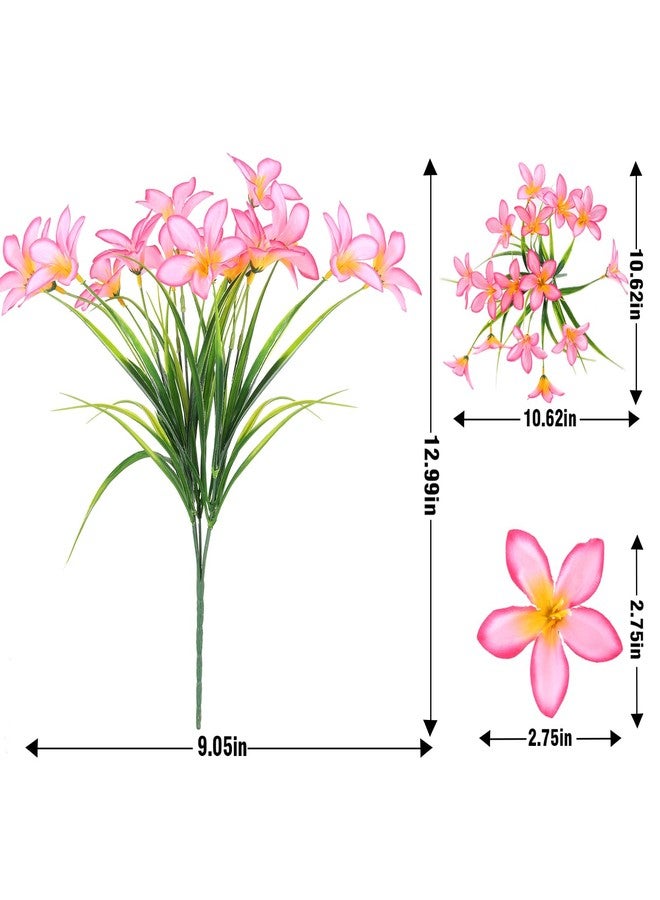 مجموعة أنكي من 12 قطعة من الزهور الاصطناعية الخارجية، زنبق بلاستيكي مقاوم للأشعة فوق البنفسجية، مناسبة لتزيين الحدائق الداخلية والخارجية، الشرفات، النوافذ، المزهريات، أواني الزهور، أو حتى مداخل حفلات الزفاف. - Image 4