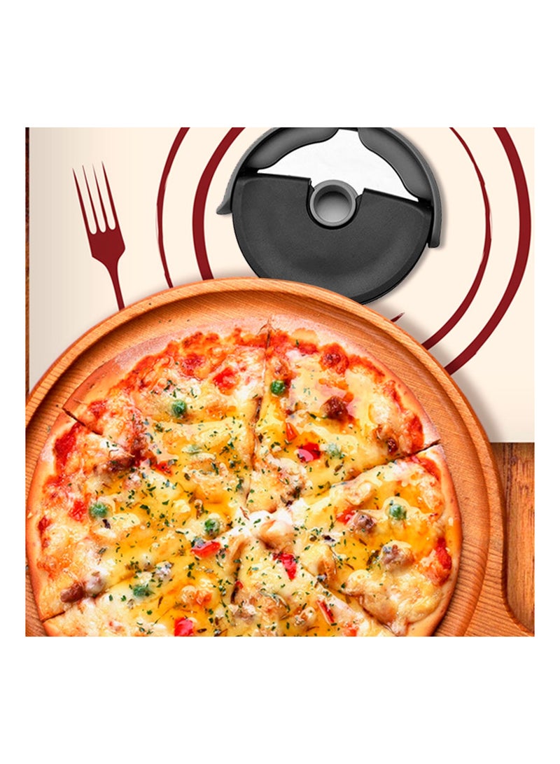 SYOSI Pizza Cutter Wheel, Stainless Steel Pizza Slicer, Pizza Knife Wheel Compact, with Blade Protectors, Use for Pizza, Dough, Bread Ect, Easy-Clean - Image 3