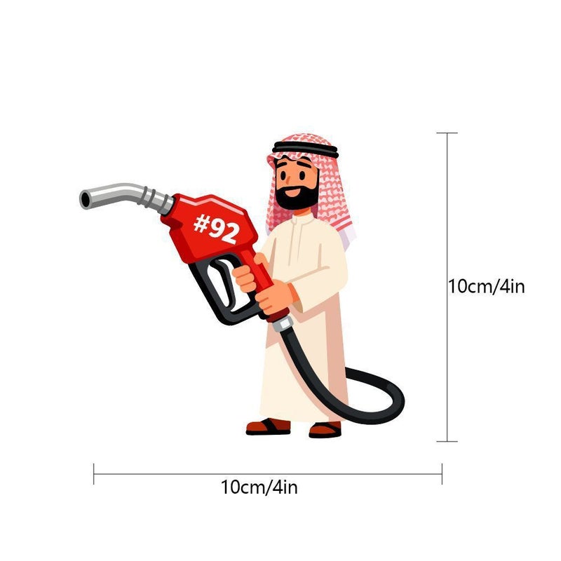 Cartoon Car Fuel Tank Cap Sticker - Image 3