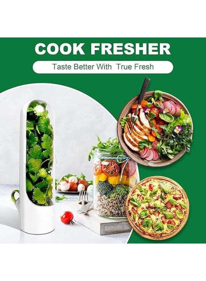 ناما وعاء لحفظ الأعشاب الطازجة، مصمم للحفاظ على الخضروات الورقية والأعشاب مثل البقدونس، والكزبرة، والنعناع طازجة لفترة أطول. - Image 2